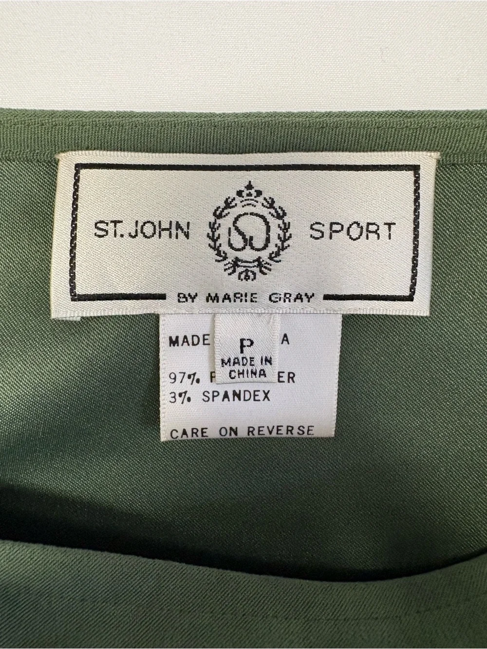 St. John Sport Green Wrap Mini Skirt